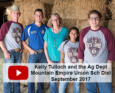 Watch Mountain Empire FFA and Kelly Tulloch's Ag Program Video